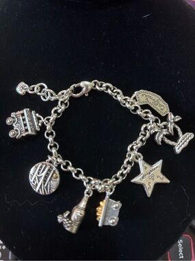 Vintage Brighton State of California Charm Bracelet (silver plated)